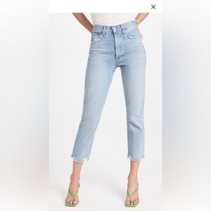 AGOLDE Riley High Rise Straight Crop Jeans